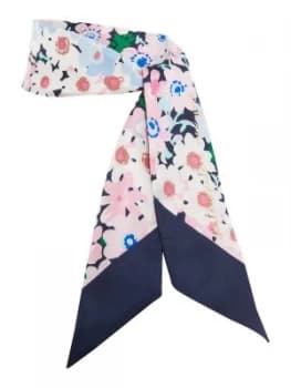 Kate Spade New York Daisy garden floral print skinny scarf Multi Coloured