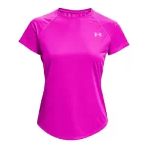 Under Armour Stripe T Shirt Ladies - Pink