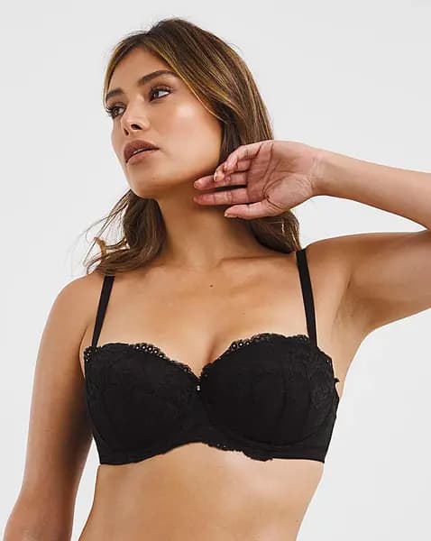 Ann Summers Ann Summers Sexy Lace Balcony Bra Black Female 36D BB50207