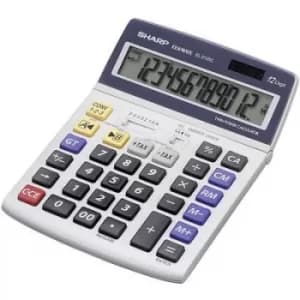 Sharp EL-2125 C Desk calculator Grey Display (digits): 12 solar-powered, battery-powered (W x H x D) 140 x 22.5 x 195 mm