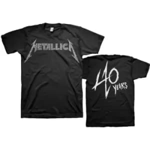 Metallica - 40th Anniversary Songs Logo Unisex XX-Large T-Shirt - Black