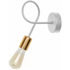 Helam Oxford Wall Lamp White, Copper 25cm