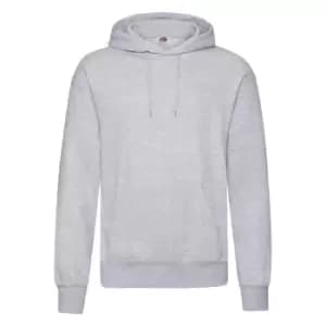 Fruit of the Loom Mens Classic Heather Hooded Sweatshirt (4XL) (Heather Grey)