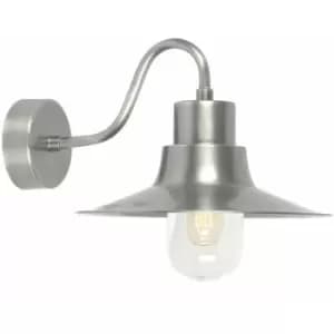 Loops - Outdoor IP44 1 Bulb Wall Light Lantern Antique Nickel LED E27 100W