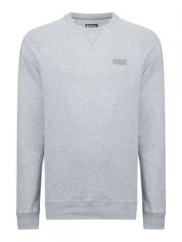 Mens Barbour Essential Crew Neck Sweat Grey Marl