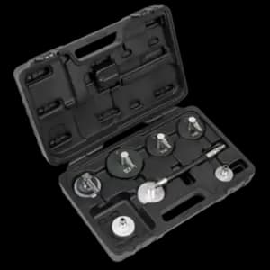 Sealey 7pc Brake & Clutch Pressure Bleeder Cap Set - VS0204C