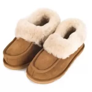 Eastern Counties Leather Womens/Ladies Sheepskin Lined Slipper Boots (6 UK) (Chestnut)