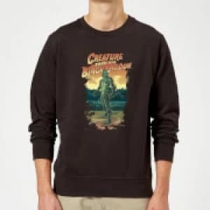 Universal Monsters Creature From The Black Lagoon Illustrated Sweatshirt - Black