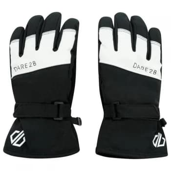 Dare2B Unbeaten Waterproof Ski Gloves - Black/White