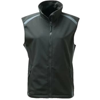 Womens Soft-shell Gillet Black Large - Sitesafe