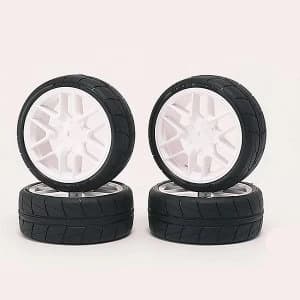 Sweep Hankook Tread 36Deg 24Mm Glued Tc Tyres 12Spoke Asphalt