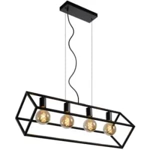 Lucide FABIAN - Bar Pendant Light - 4xE27 - Black