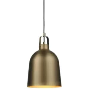 Endon Lazenby Dome Ceiling Pendant Antique Brass