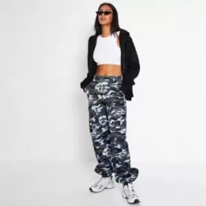 I Saw It First Camo Print Cargo Trousers - Blue