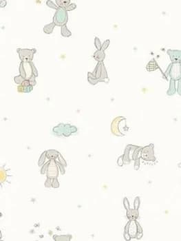 Arthouse Bear Hugs Mint Wallpaper