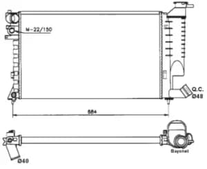 NRF 58183 Engine Cooling Radiator Aluminium Mechanically jointed cooling fins