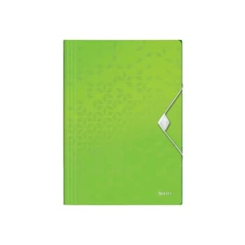 WOW 3-FLAP Folder Polypropylene 150 Sheet Capacity A4. Green - Outer Carton of 10