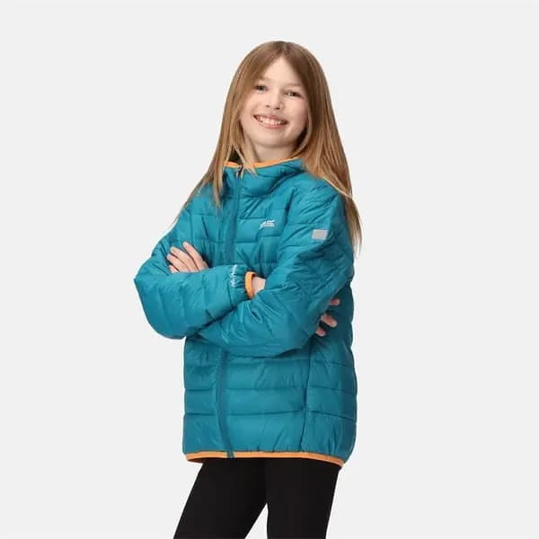 Regatta Junior Hooded Marizion Padded Jacket - Gulfstream(Sea Haze) 13yrs