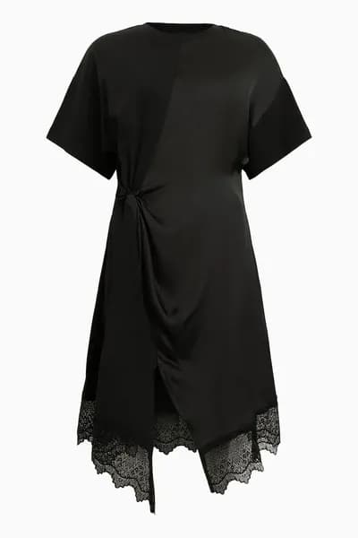Allsaints Lana Lace Dress Black W3QIC Female 8,10,12,14,16