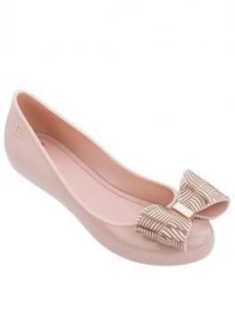 Zaxy Pop Joy Metallic Bow Ballerina - Blush