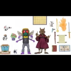 NECA Teenage Mutant Ninja Turtles Cartoon Splinter and Baxter 2 Pack Ultimate 7" Scale Action Figure