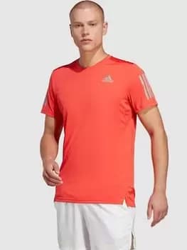 adidas Performance Own The Run T-Shirt - Red, Red Size M Men