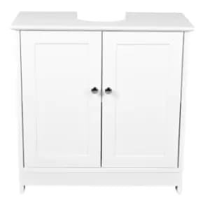 White Wooden Bathroom Vanity Unit
