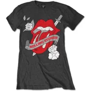 The Rolling Stones - Vintage Tattoo Ladies XX-Large T-Shirt - Grey