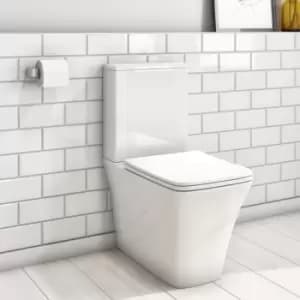 Close Coupled Rimless Toilet with Soft Close Seat - Boston