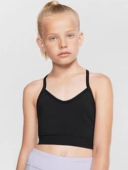 Nike Dry Older Girls Seamless Sports Bra - Black, Size L, 12-13 Years, Women