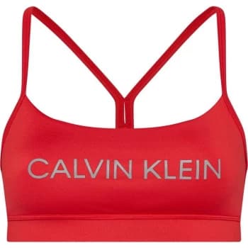 Calvin Klein Performance Essential Logo Bra - Barbados Cherry