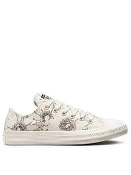 Converse Chuck Taylor All Star Summer Florals Canvas Ox - Off-White/Pink, Off White/Pink, Size 3, Women