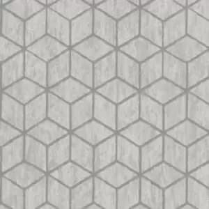 Holden Decor Statement Rochester Silver Effect Textured Wallpaper