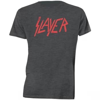 Slayer - Distressed Logo Unisex X-Large T-Shirt - Grey