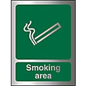 Mandatory Sign Smoking Area Acrylic 20 x 15 cm