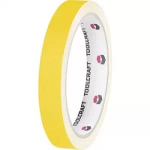 TOOLCRAFT HEB15L10GC HEB15L10GC Cloth tape HEB15L10GC Yellow (L x W) 10 m x 15mm
