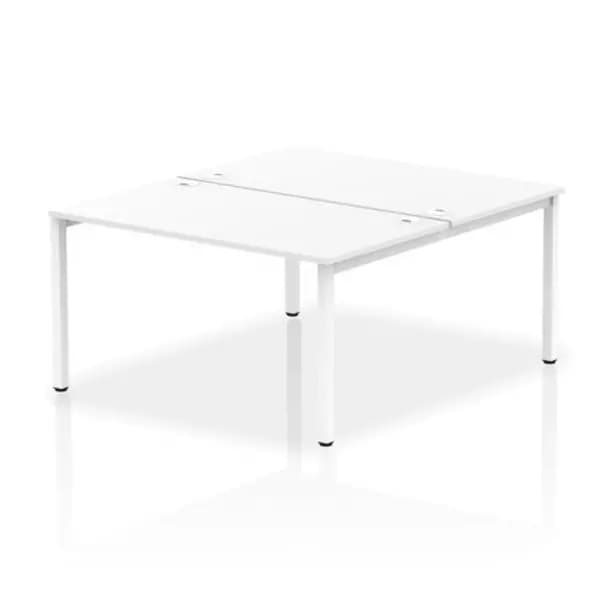 Impulse Bench B2B 2 Person 1400 White Frame Office Bench Desk White