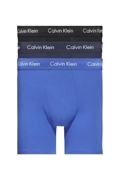 Calvin Klein 3 Pack Cotton Stretch Boxer Brief Blue