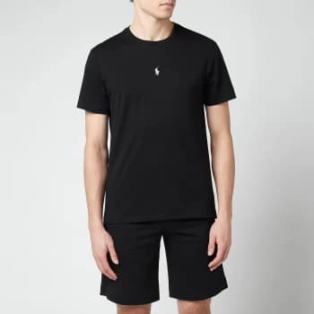 Polo Ralph Lauren Mens Jersey Centre Polo Player Crewneck T-Shirt - Polo Black - L