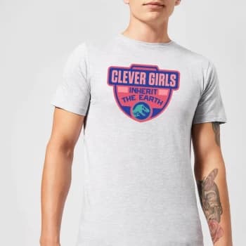 Jurassic Park Clever Girls Inherit The Earth Mens T-Shirt - Grey - XS - Grey