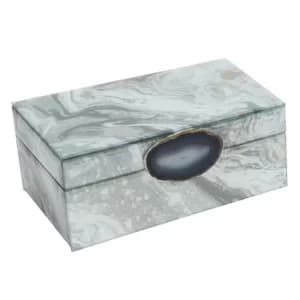Hestia Retreat Marbled Glass Jewellery Box