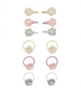 Monsoon Girls Shimmer Daisy Hair Set - Multi