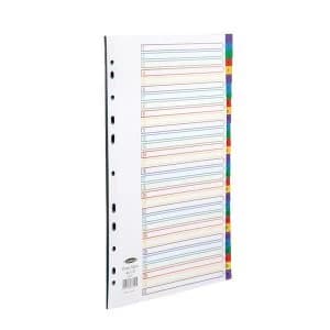 Concord Plastic Index Polypropylene 120 Micron Europunched 1-31 A4 Assorted Ref 66699