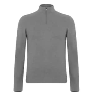 Boss Tenore 05 quarter Zip Long Sleeved T-Shirt - Grey