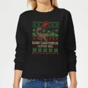 Jurassic Park Clever Girl Womens Christmas Sweatshirt - Black