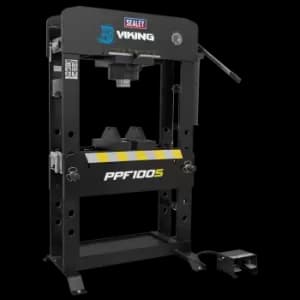 Viking Air/Hydraulic Press 100 Tonne Floor Type with Sliding RAM and Foot Pedal