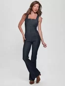 Guess Hannah Denim Jumpsuit - Denim, Blue Size M Women