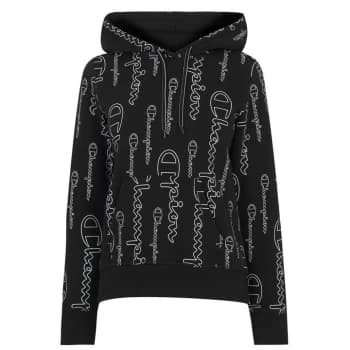Champion Hooded Sweatshirt Womens - Black