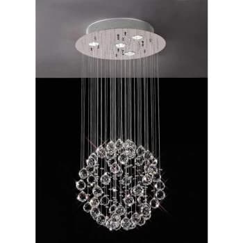 Colorado Small Sphere 4 Light Pendant Polished Chrome / Crystal