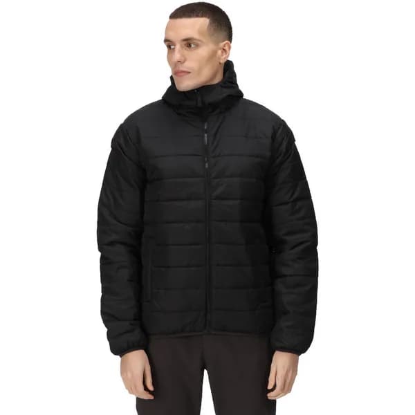 Regatta Mens Helfa Insulated Warm Quilted Hooded Jacket XL - Chest 43-44' (109-112cm) Black RMN154-800-XL